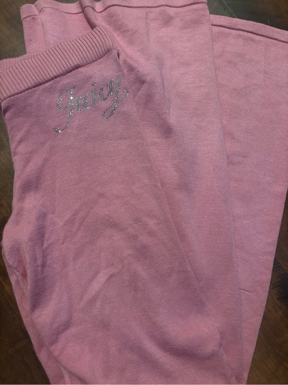 Juicy Couture Pink Rhinestone Logo Sweatpants